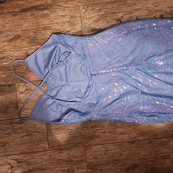 Mermaild sequins blue dress large - Picture 2 of 4